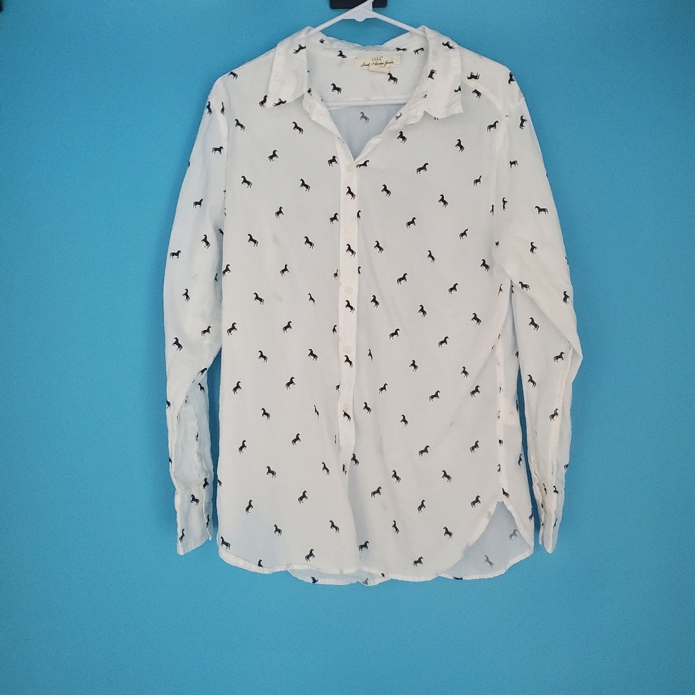 LOGG Label Of Graded Goods Size 10 Horse Button Shirt